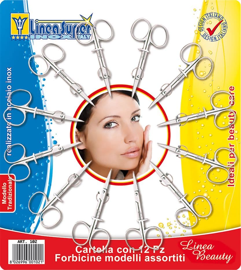 Cartella Forbici Manicure De Luca 12 Pezzi