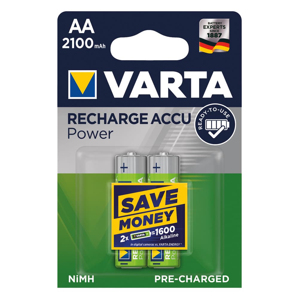 Pila Stilo Ricaricabile Accu Power PZ 2 Varta HR6 1,2 v Aa - 2
