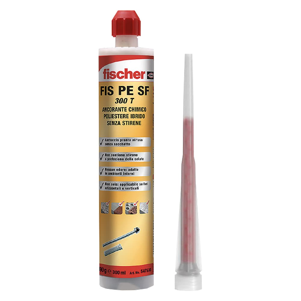 Ancorante Chimico Fischer Fis P Plus 300T 12 Pezzi 300 ml - 2