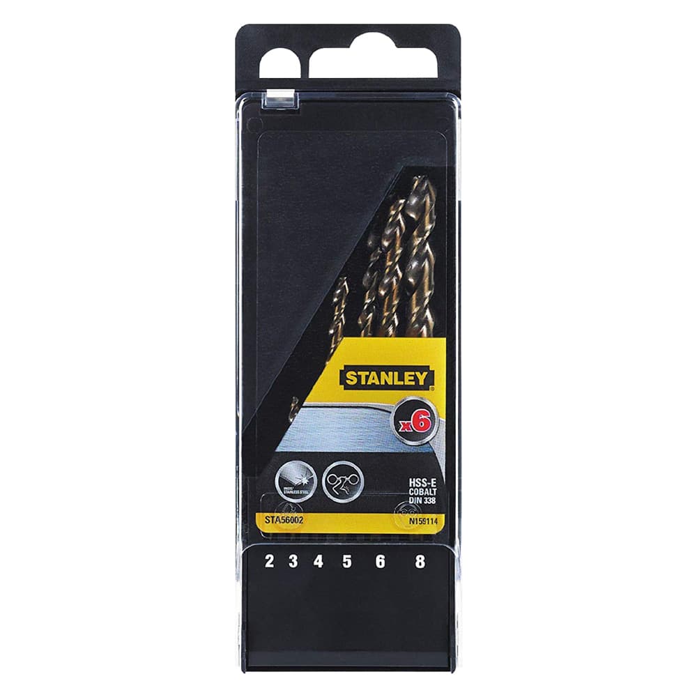 Punta per Stanley Metallo HSS e Cobalto in Set (da 2 mm a 8) 6 Pezzi - 2