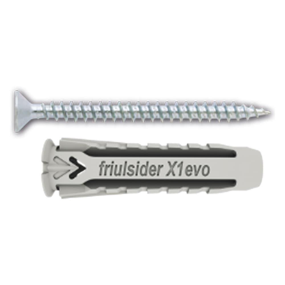 Tassello Friulsider X1 Evo Nylon Vite Tps 4,5 40 100 Pezzi 6 x 30 mm - 2