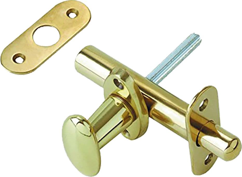 Pomolo Ovale con Catenaccio Frontale Biennebi Finitura Cromo Satinato 80 mm - 2