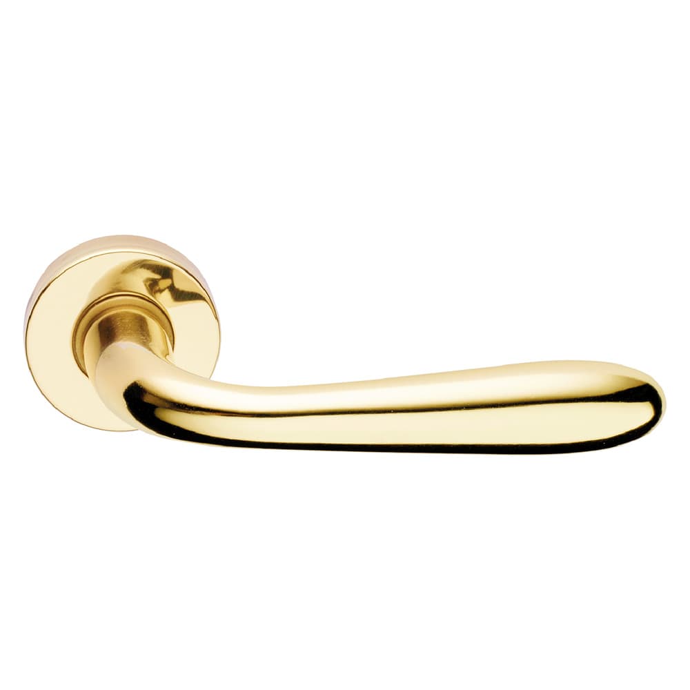 Maniglia Porta Blindata Rosetta Tonda Dx Cromo Satinato Forme Goccia - 2