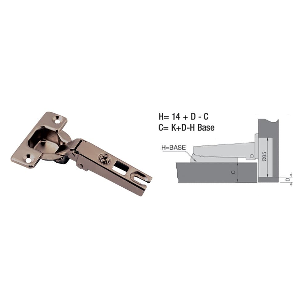 Cerniera per Mobili Serie C30 276 Collo Basso 0 Smart Slide On 25 Pezzi – Autres