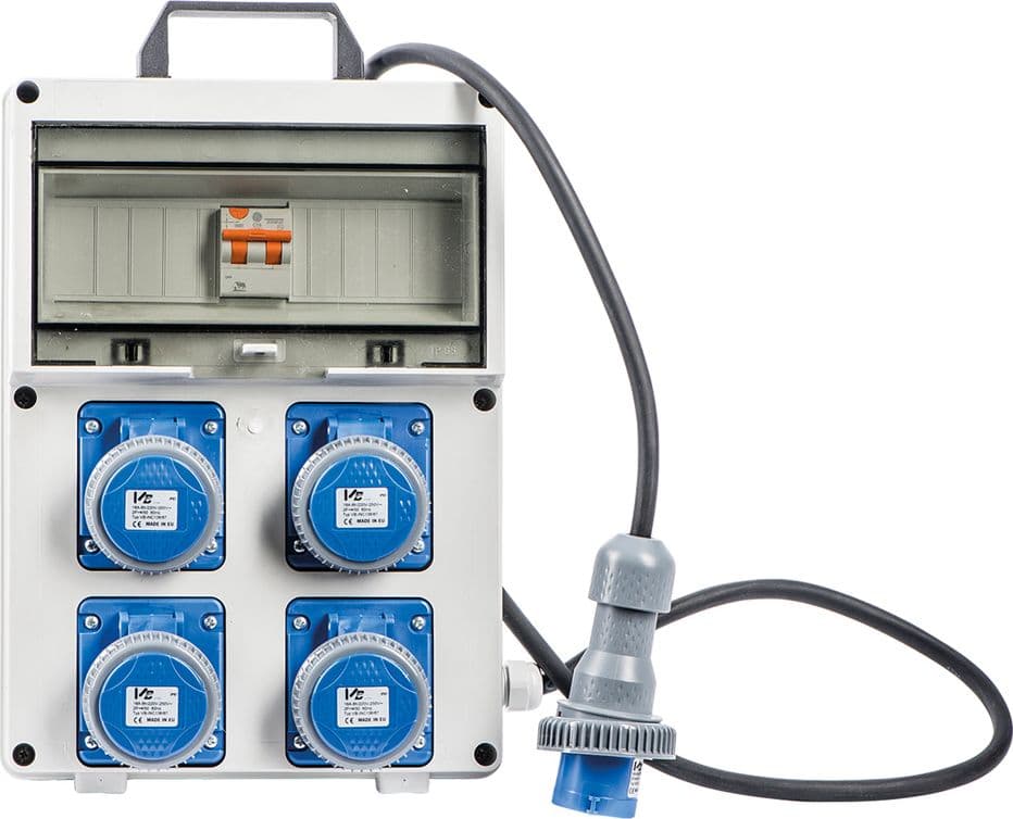QUADRO ELETTRICO 'PL 220/4' potenza max.3 kw + pulsante emerg.  - VB - 2