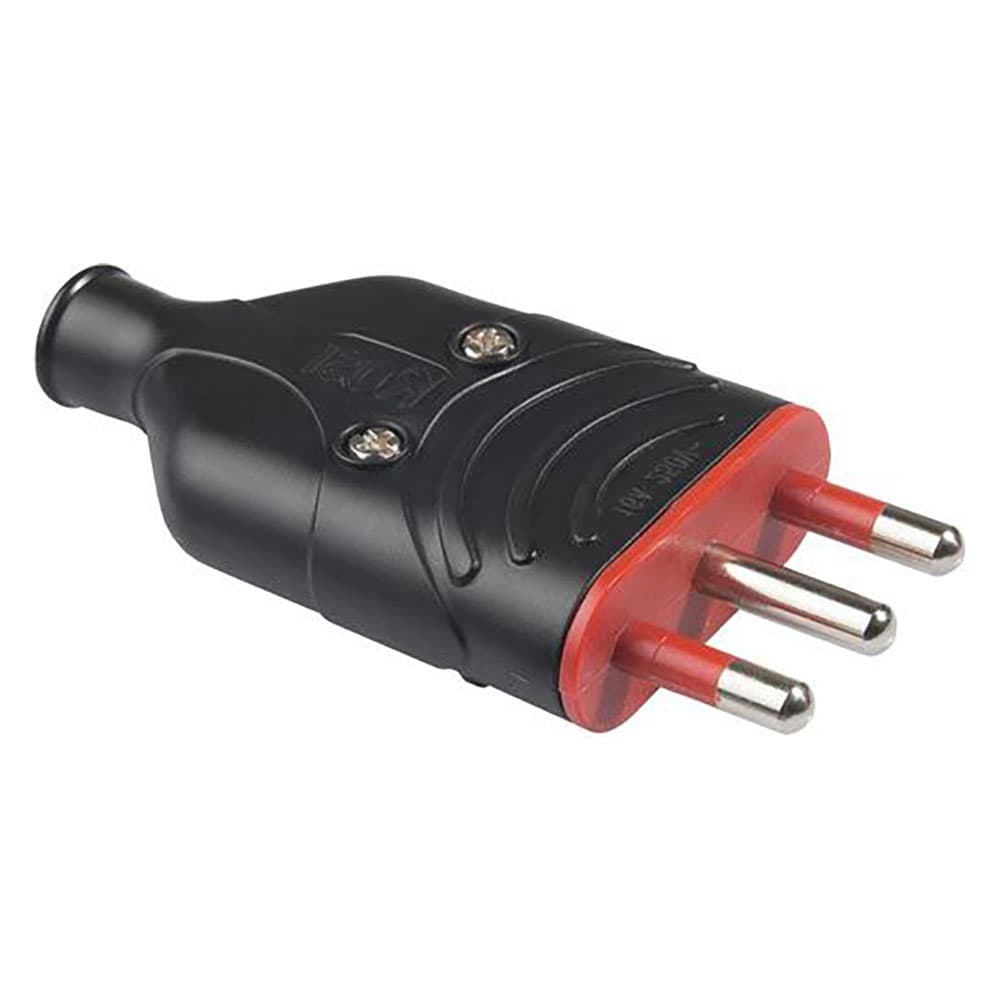 Spina Alta Resistenza 2P+T 16A Rosi Ela Plug Colore Nero - 2