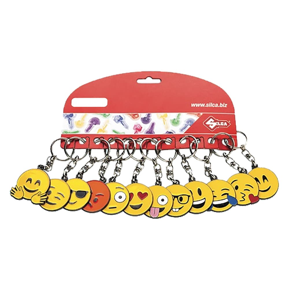 Portachiavi (Soggetti Misti) Art AVK7241 Silca Emoji 12 Pezzi - 2