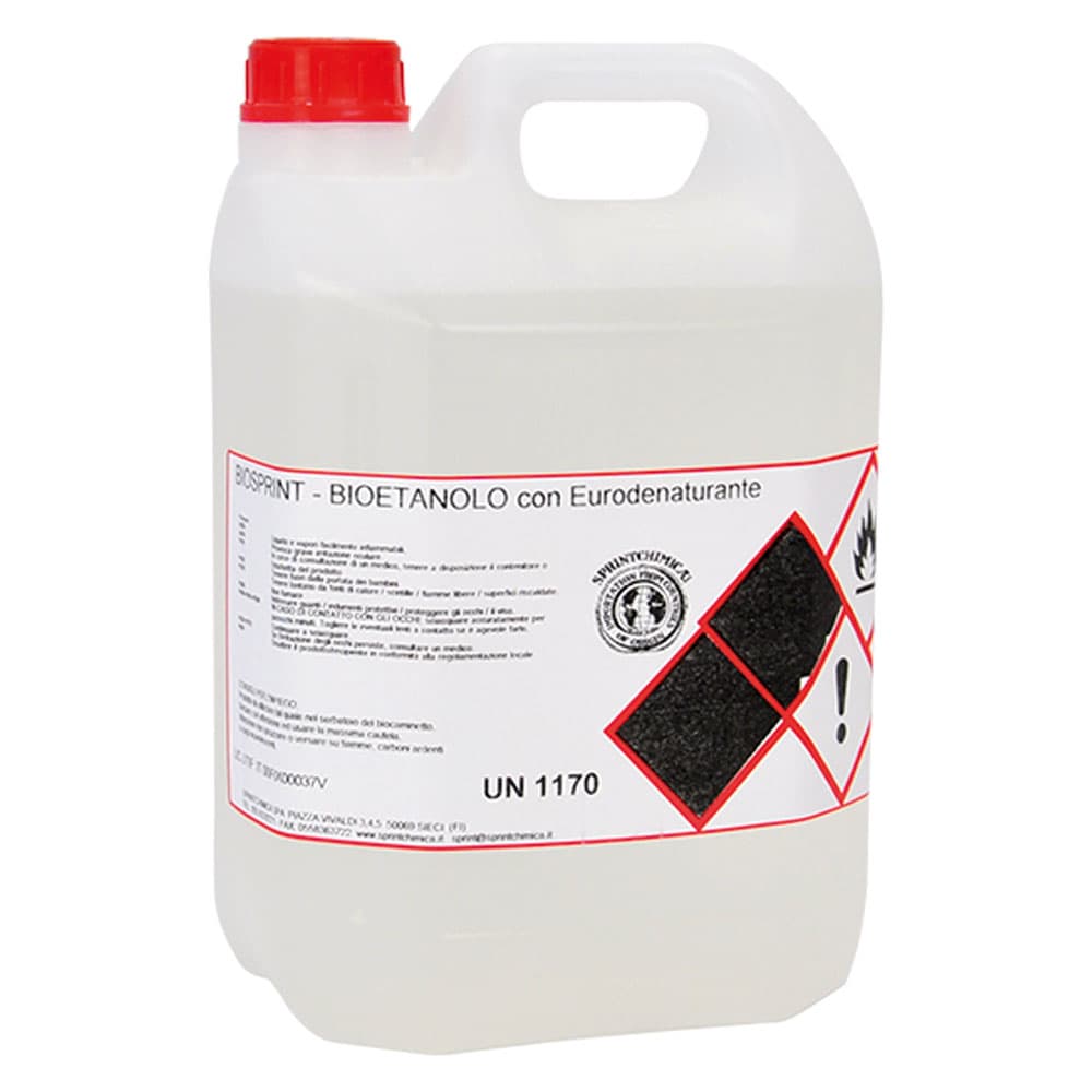 Combustibile Liquido Bioetanolo Sprintchimica 4 Pezzi 5 Lt