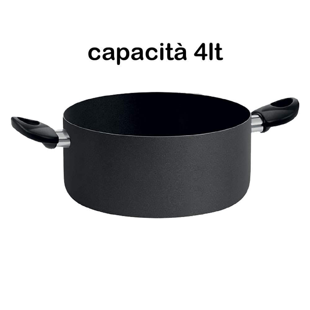 Casseruola Due Manici À H.10 Capacità Pentalux Black Line in Alluminio 4 Lt 22 cm - 2