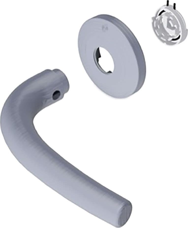Maniglia Porta Blindata Cromo Satinato Securemme Tiziana - 2