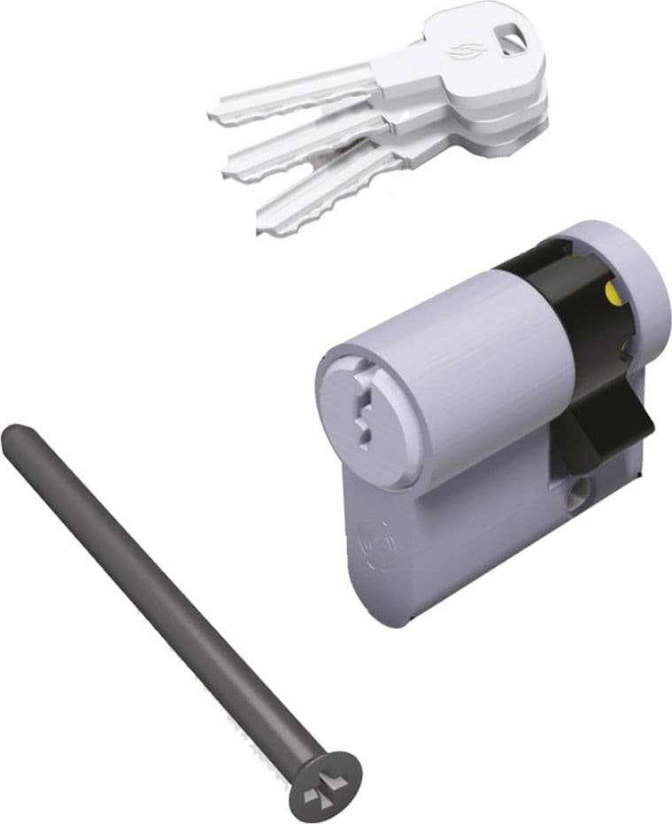 Mezzo Cilindro Profilato Serie +10+5 = 35 (25+10) Cromo Satinato 20 mm – Securemme