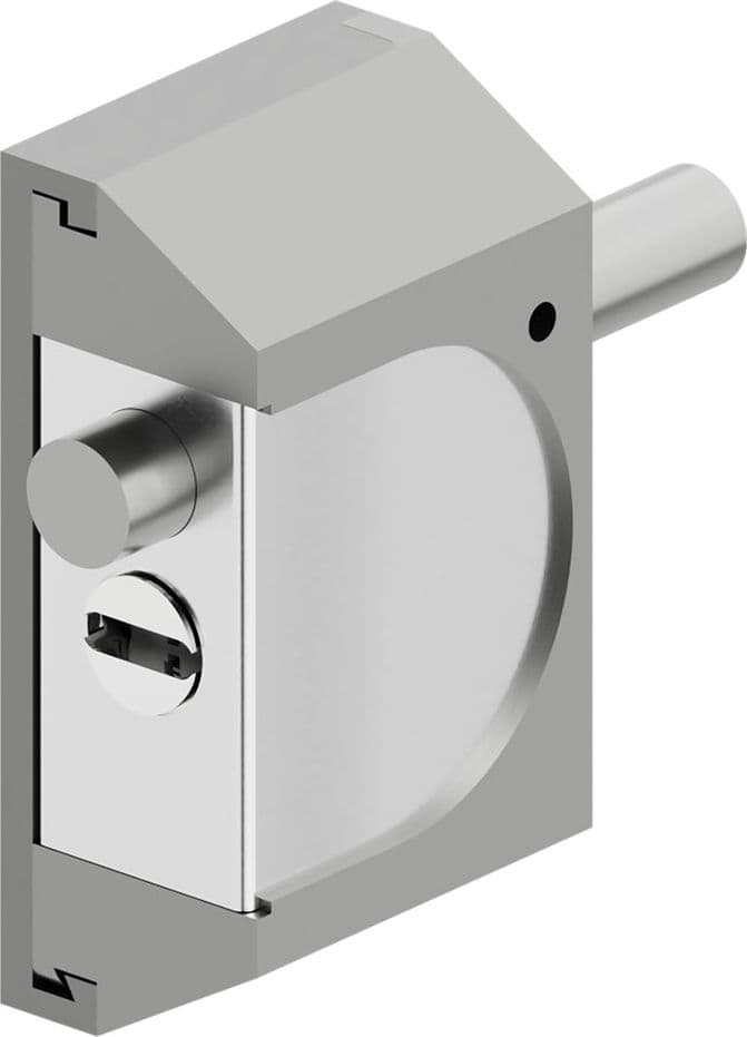 Chiusura di Sicurezza per Serrande Disec Rif06 Alluminio Silver in Acciaio Inox - 2