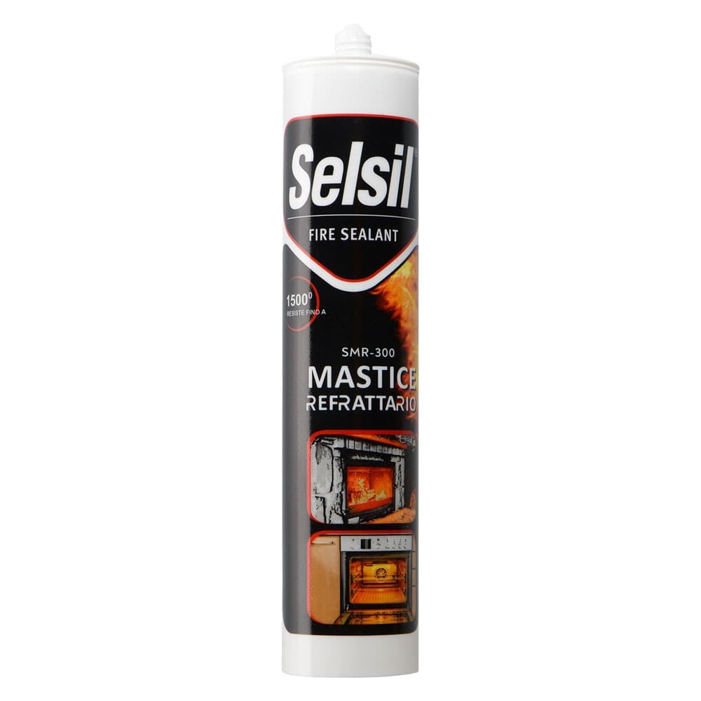 Sigillante Refrattario Selsil Smr 300 Colore Nero 12 Pezzi ml