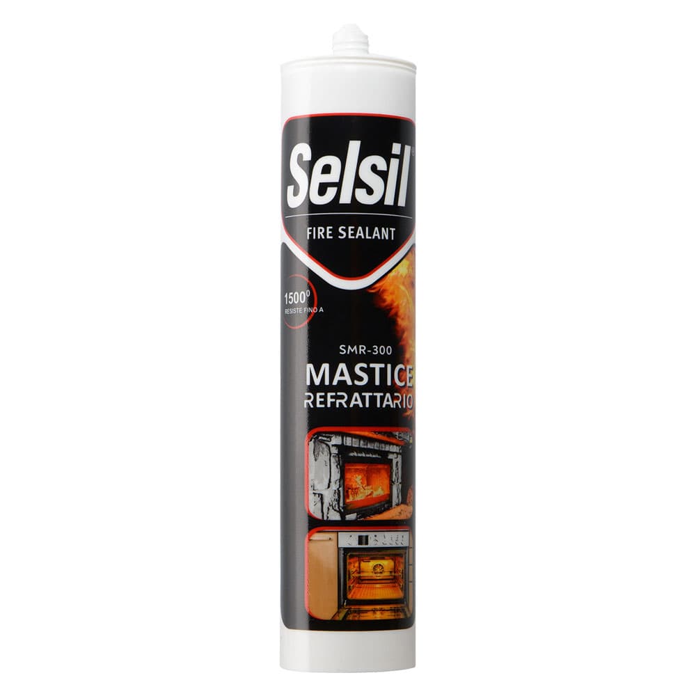 Sigillante Refrattario Selsil Smr 300 Colore Nero 12 Pezzi 300 ml - 2