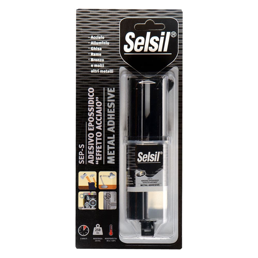 Adesivo Effetto Selsil Sep S Acciaio 12 Pezzi 28 Gr