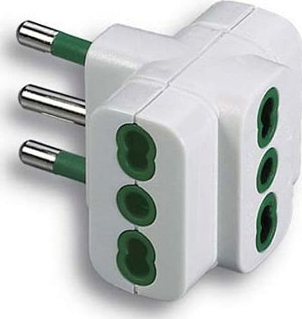 Adattatore Triplo 16A Fme Bianco 2P con T 5 Pezzi – Fanton