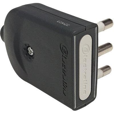 Spina Mobile Orientabile Electraline Nero 2P con T 16A 25 Pezzi - 2
