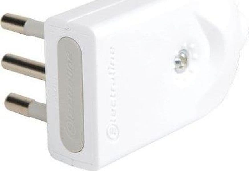 Spina Mobile Orientabile Electraline Bianco 2P con T 10A 25 Pezzi