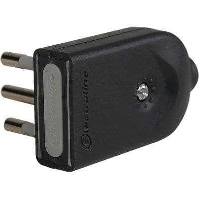 Spina Mobile Orientabile Electraline Nero 2P con T 10A 25 Pezzi - 2