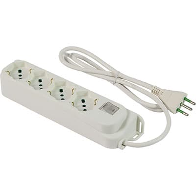 Multipresa Bipasso Schuko con Termico Retail Fme Bianco 2 Pezzi 7403230 - 2