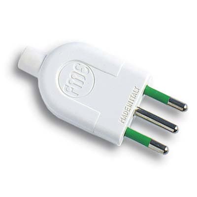 Spina Mobile Fme Bianco 2P con T 16A 10 Pezzi - 2