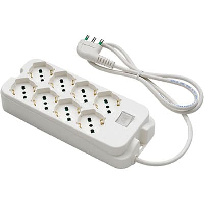 Multipresa Bipasso Schuko con Int.lum Retail Fme Bianco 2 Pezzi 7403227 - 2