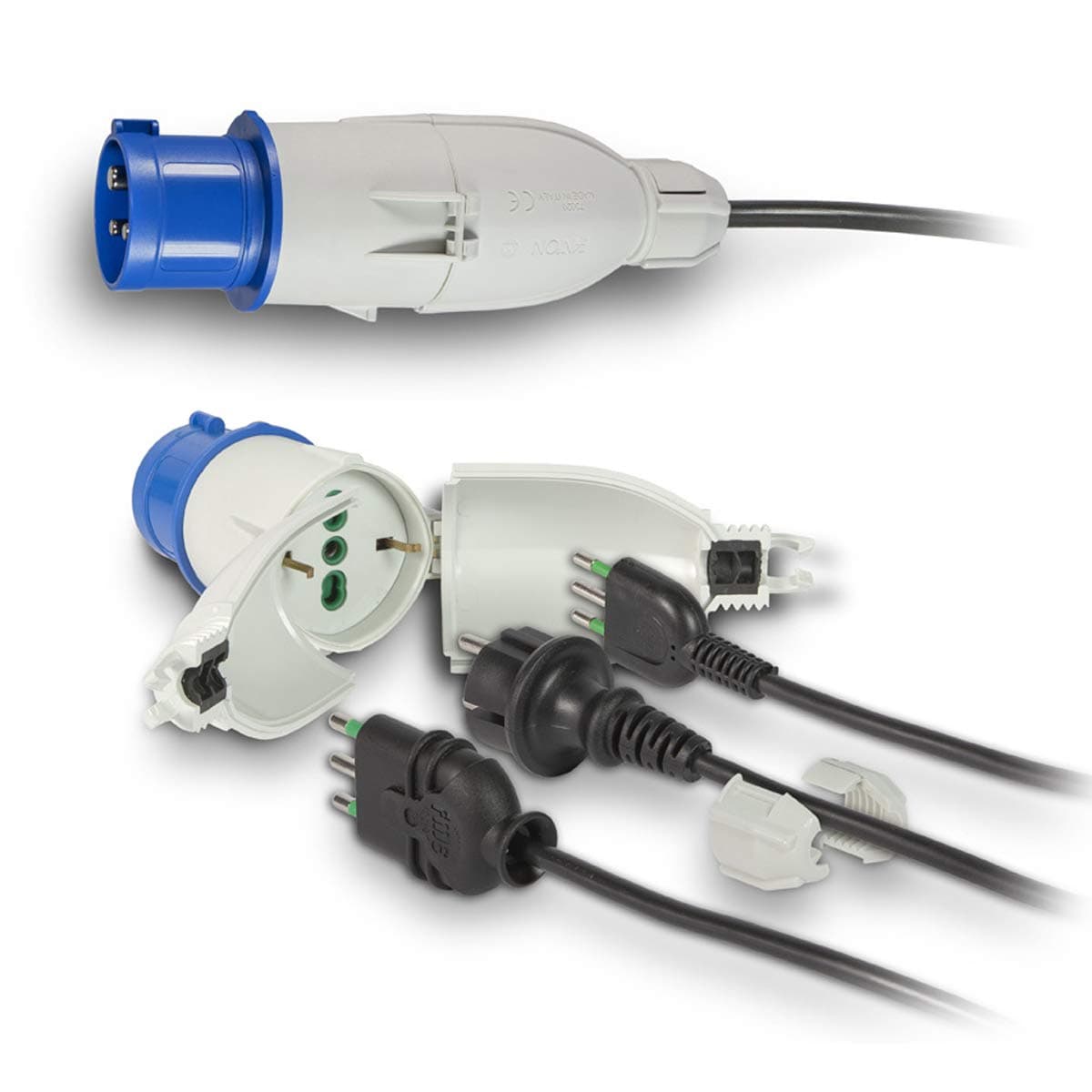 Convertispina Spina BLU16A con Schuko Fme 2P con T 16A IP44 - 2