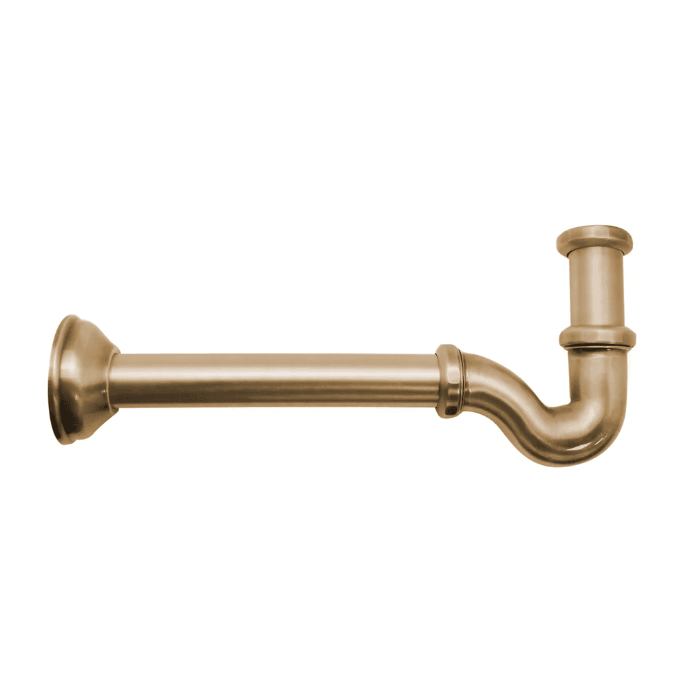 Sifone Scarico a S Tappo Laterale Senza Piletta 11 x 4 Pb 11 x 4 Bronzato - 2
