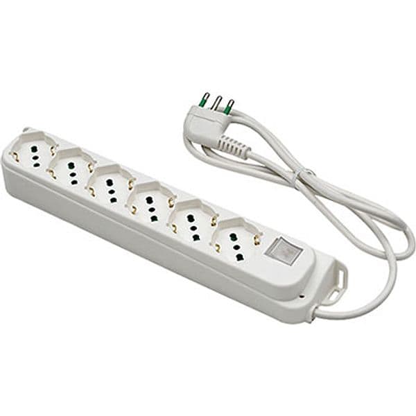 Multipresa Bipasso Schuko con Int.lum Retail Fme Bianco 2 Pezzi 7403225 - 2
