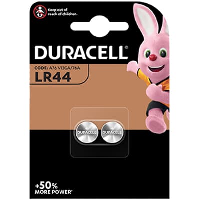 Pila Specialistica LR44 Duracell Alcalina 1,5 V 2 Pezzi - 2