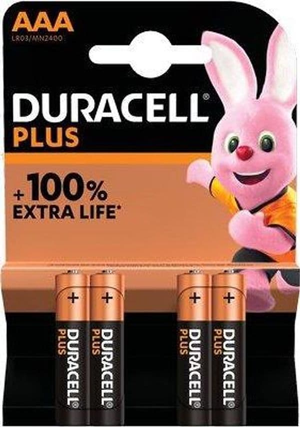 Pila Mini Stilo Aaa PLUS100 Power Duracell Alcalina 1,5 V 4 Pezzi
