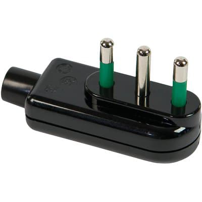 Spina Mobile Ribassata Fme Nero 2P con T 16A 10 Pezzi - 2