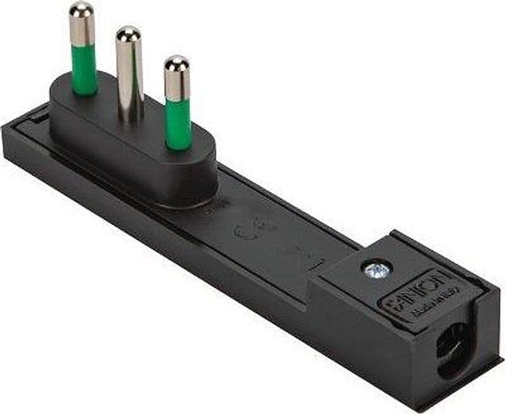 Spina Mobile Ribassata Clock Fme Nero 2P con T 16A 3 Pezzi – Fanton