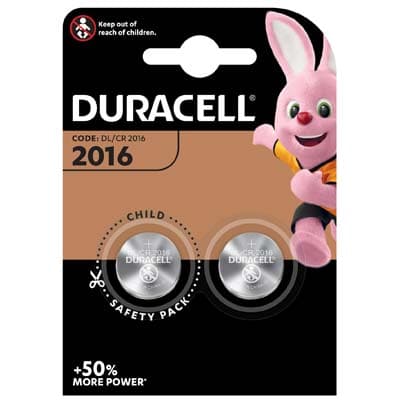 Pila Specialistica 2016 Duracell Litio 2PZ 3,0 V 10 Confezioni - 2