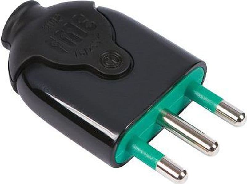 Spina Mobile Fme Nero 2P con T 16A 10 Pezzi – Fanton