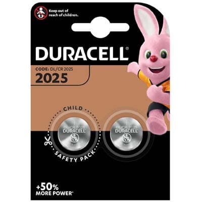 Pila Specialistica 2025 Duracell Litio 2PZ 3,0 V 10 Confezioni - 2