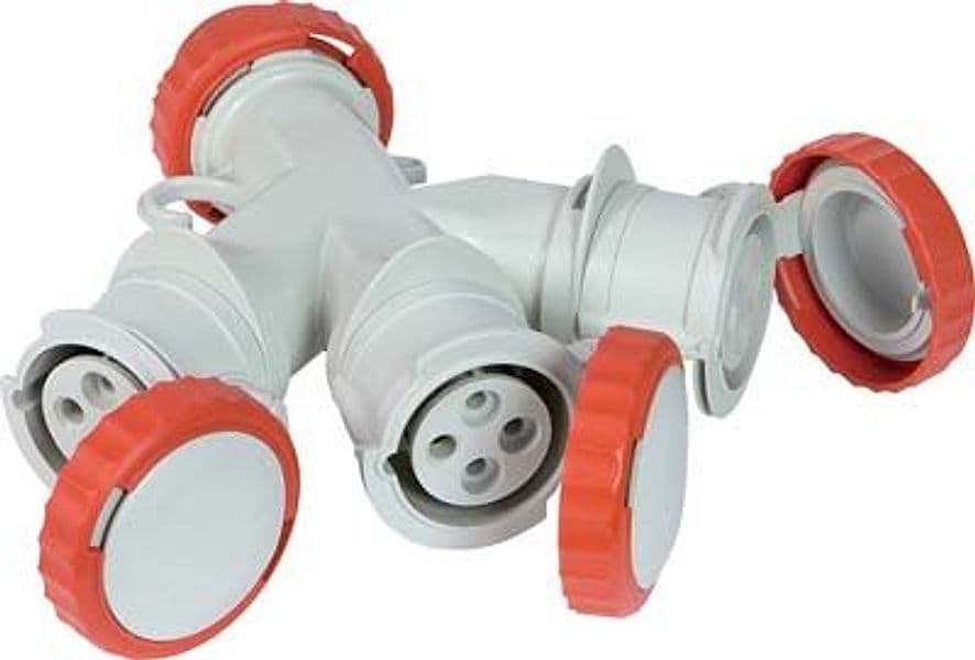 Adattatore Multiplo Spina Rossa Presa Rossa Fme 3P con T 16A IP44 – Fanton