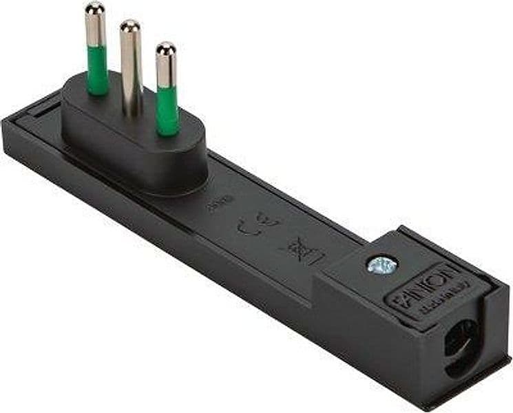 Spina Mobile Ribassata Clock Fme Nero 2P con T 10A 3 Pezzi - 2