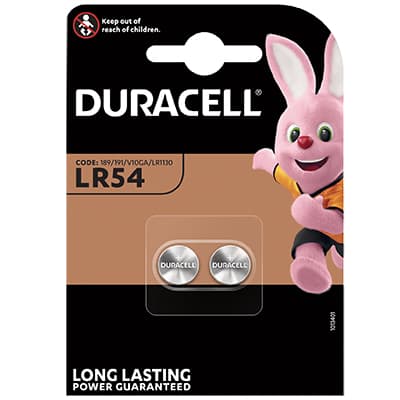 Pila Specialistica LR54 Duracell Alcalina 1,5 V 2 Pezzi - 2