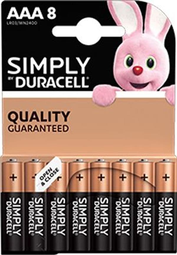 Pila Mini Stilo Aaa Simply Duracell Alcalina 1,5 V 8 Pezzi