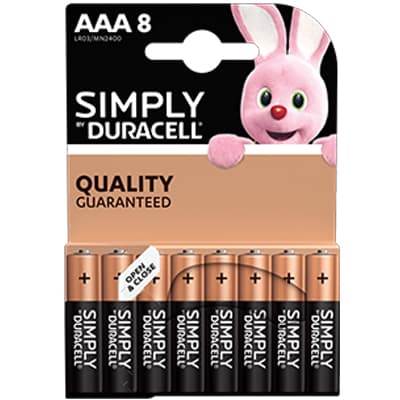 Pila Mini Stilo Aaa Simply Duracell Alcalina 1,5 V 8 Pezzi - 2