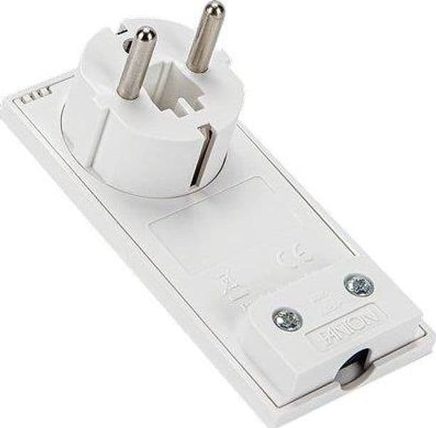 Spina Mobile Ribassata Schuko Clock Fme Bianco 2P con T 16A 2 Pezzi – Fanton