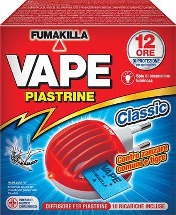 Elettroemanatore Piastrina Vape Mat con Piastrine Zanzare 10 12 Pezzi - 2