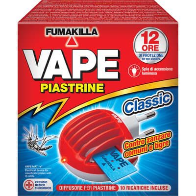Elettroemanatore Piastrina Vape Mat con Piastrine Zanzare 10 12 Pezzi - 2