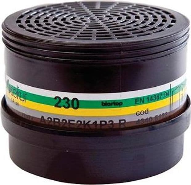 Filtro per Respiratore a Maschera Polimask 230 Sekur A1 B1 E1 K1 P3 - 2