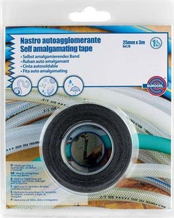 Nastro Autoagglomerante Eurocel Nero Sp 3 ml 25 mm 0,75 mm 6 Pezzi - 2