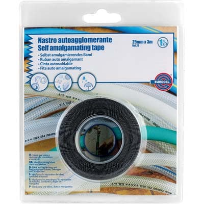 Nastro Autoagglomerante Eurocel Nero Sp 3,0 ml 25 mm 0,75 mm 6 Pezzi - 2