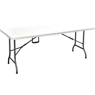 Tavolo Catering Domus Hdpe Bianco Acciaio Cm 180X75 H.cm 74 - 2