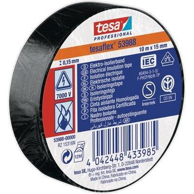 Nastro PVC Isolante Imq Tesa Nero 10 ml 15 mm 20 Pezzi - 2