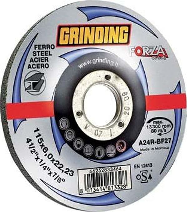 Disco Abrasivo Sbavo Ferro Depresso Forza 230 x 22,2 mm H 6 mm 10 Pezzi – Grinding